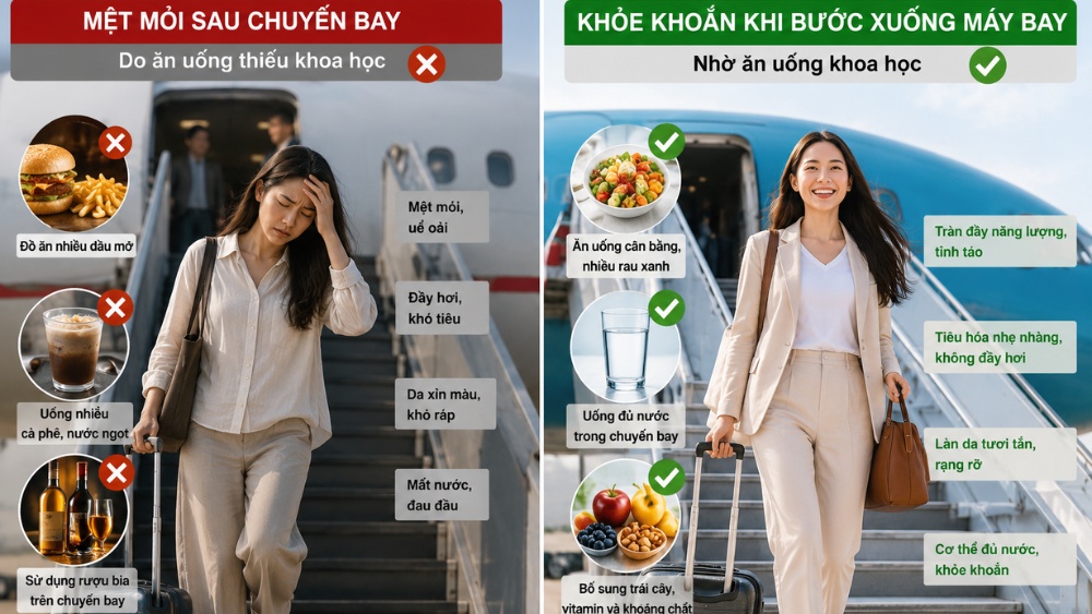 Kinh nghiệm ăn uống khi đi m&aacute;y bay suất ăn h&agrave;ng kh&ocirc;ng
