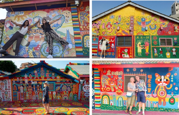 Những g&oacute;c check-in nổi bật b&ecirc;n trong Rainbow Village.