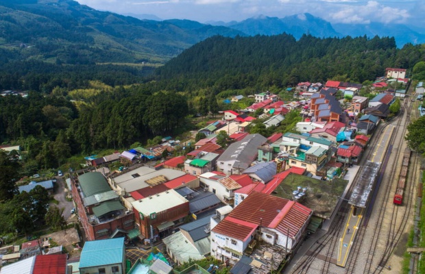 Vị tr&iacute; l&agrave;ng cổ Fenqihu tr&ecirc;n tuyến đường Alishan.