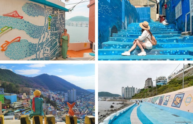 Tranh b&iacute;ch họa tại l&agrave;ng văn h&oacute;a Huinnyeoul Busan