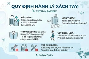 Cập nhật quy định hành lý Cathay Pacific mới nhất cho hành khách
