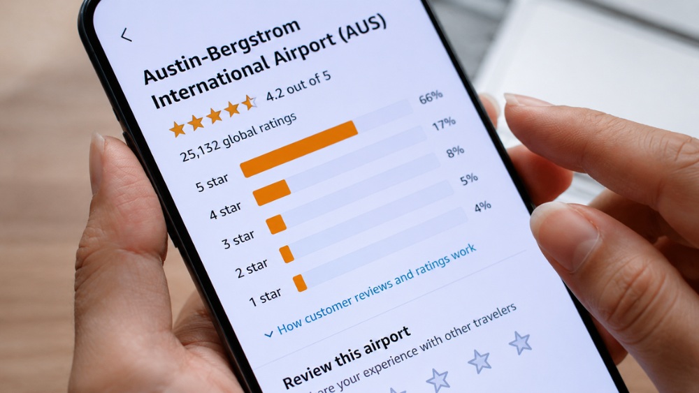 Đ&aacute;nh gi&aacute; của du kh&aacute;ch về s&acirc;n bay Austin Bergstrom