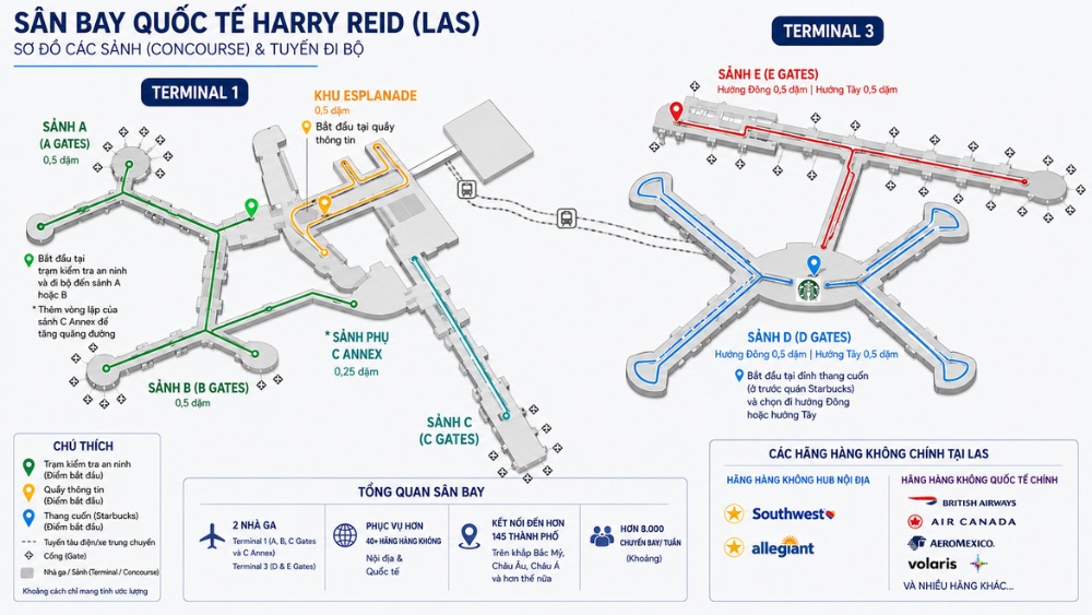  C&aacute;c h&atilde;ng h&agrave;ng kh&ocirc;ng khai th&aacute;c tại s&acirc;n bay Las Vegas McCarran