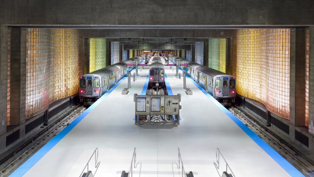 Hệ thống t&agrave;u điện CTA Blue Line