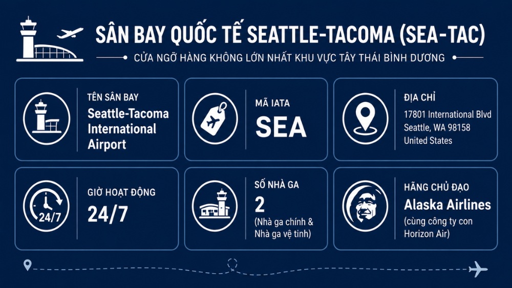 Th&ocirc;ng tin về s&acirc;n bay quốc tế Seattle-Tacoma