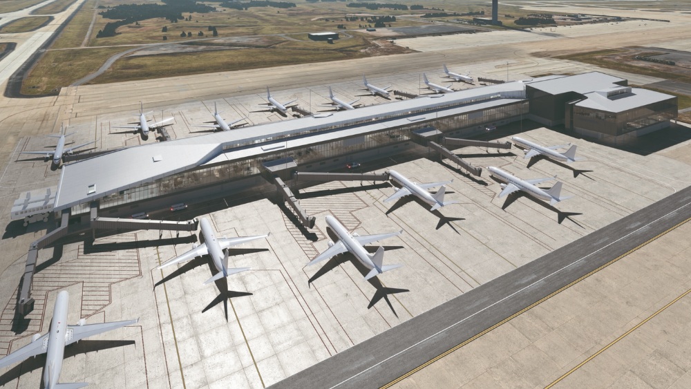 Khu vực s&acirc;n đỗ m&aacute;y bay với nhiều h&atilde;ng h&agrave;ng kh&ocirc;ng quốc tế tại s&acirc;n bay Washington Dulles