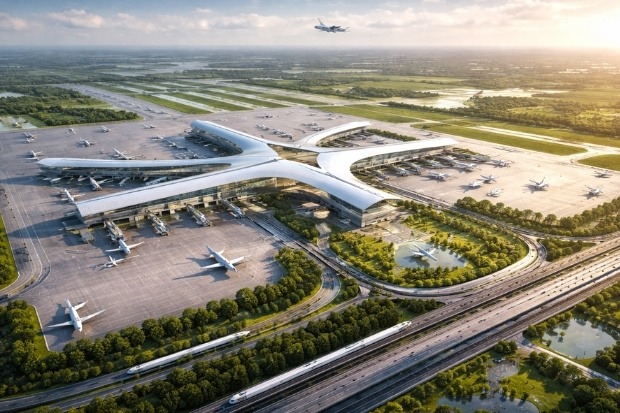 Phối cảnh thiết kế s&acirc;n bay hiện đại bay thứ 2 tại H&agrave; Nội 