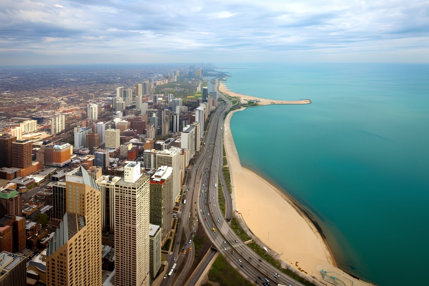 Đường ch&acirc;n trời Chicago - Giao lộ giữa th&agrave;nh phố v&agrave; đại dương