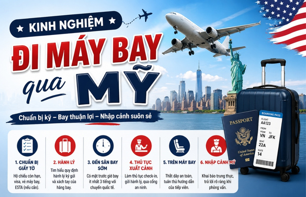 Kinh nghiệm đi máy bay qua Mỹ từ A-Z cho người đi lần đầu