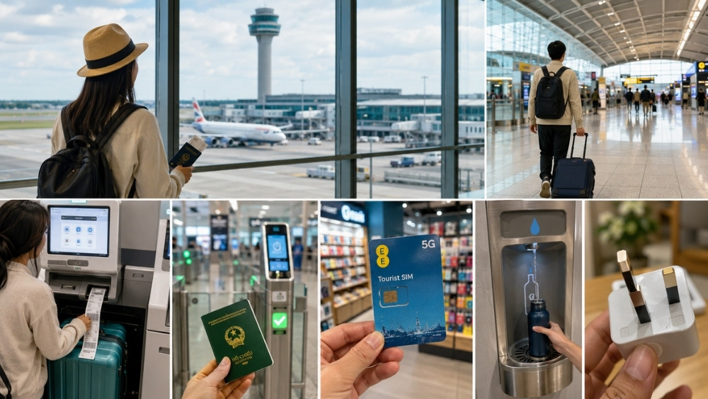 Cẩm nang kinh nghiệm "sống s&oacute;t" tại Gatwick cho người Việt