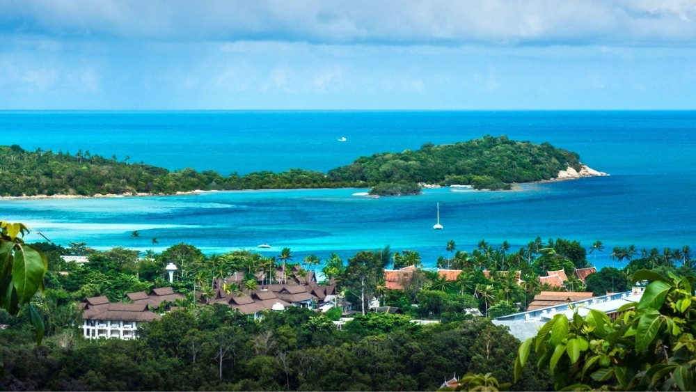Vẻ đẹp to&agrave;n cảnh đảo Koh Samui từ tr&ecirc;n cao.