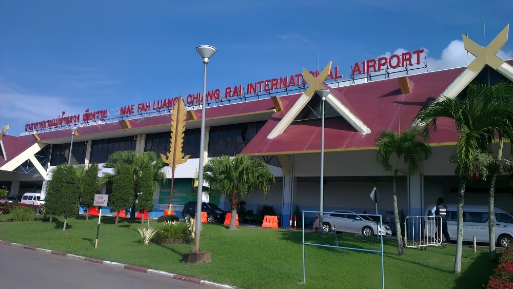 Kiến tr&uacute;c đặc trưng s&acirc;n bay quốc tế Mae Fah Luang