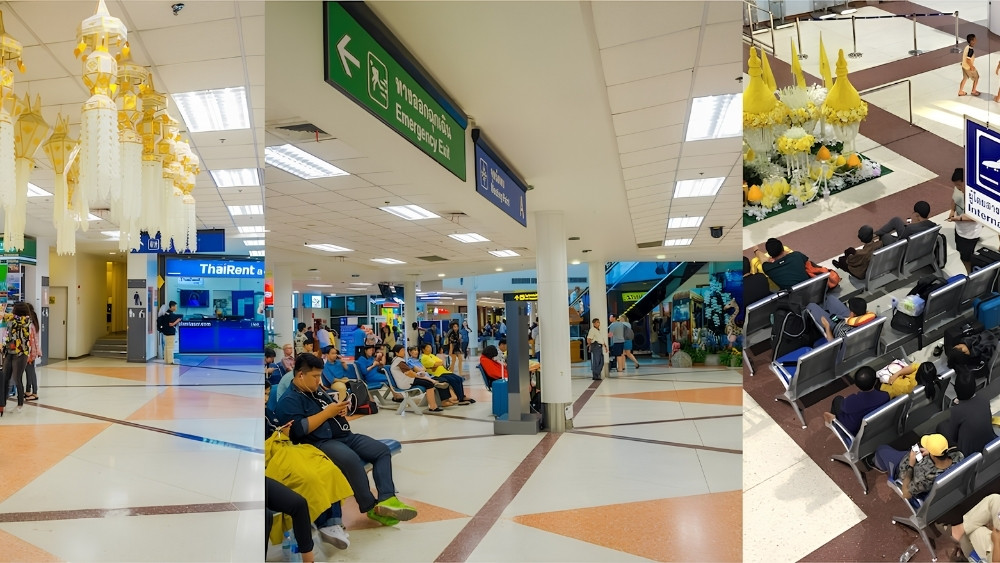B&ecirc;n trong nh&agrave; ga h&agrave;nh kh&aacute;ch s&acirc;n bay quốc tế Chiang Rai