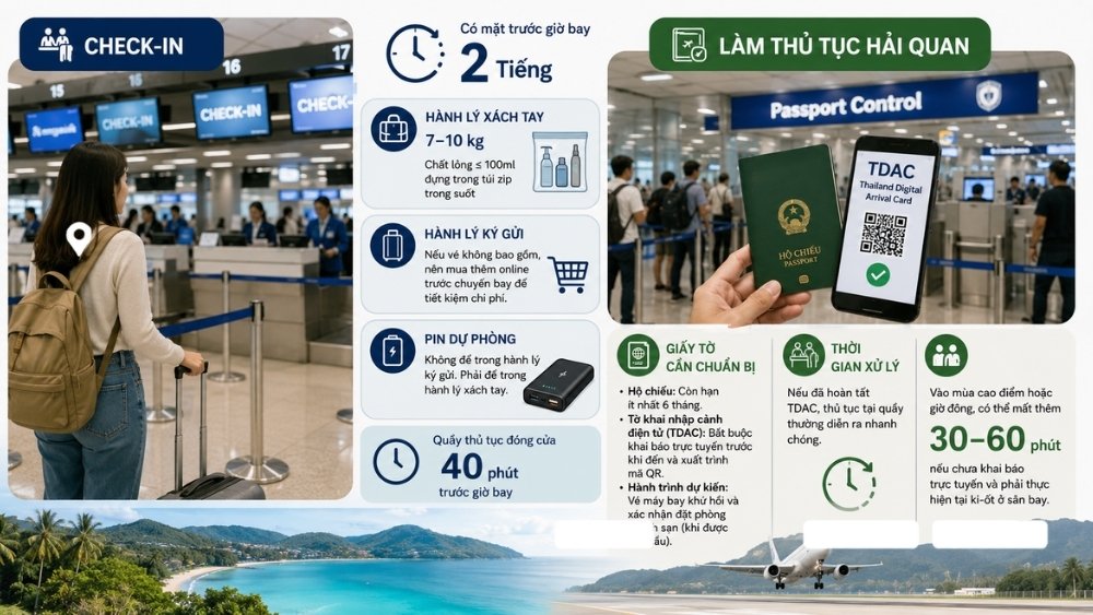 Hướng dẫn nhập cảnh Th&aacute;i Lan nhanh ch&oacute;ng tại s&acirc;n bay