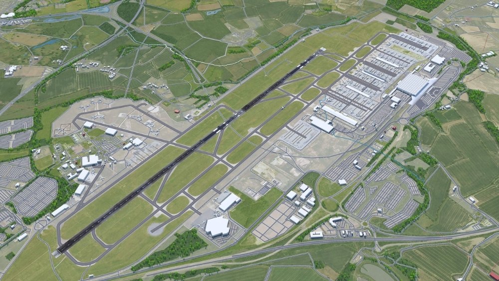 Đường băng d&agrave;i 3.049m tại s&acirc;n bay Stansted