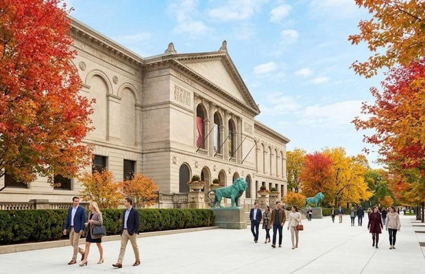 Viện Nghệ thuật Chicago rực rỡ sắc m&agrave;u m&ugrave;a thu
