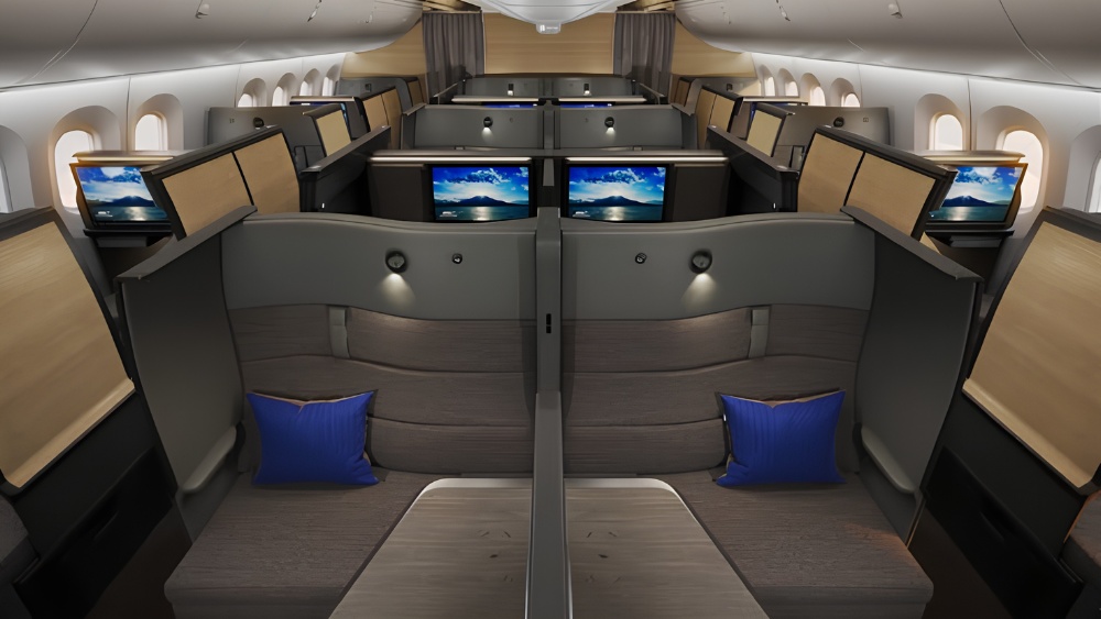 Business Class của All Nippon Airways nổi bật với ghế nằm phẳng 180 độ v&agrave; khoang ghế ri&ecirc;ng tư hiện đại
