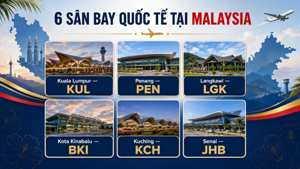 ở Malaysia c&oacute; mấy s&acirc;n bay quốc tế