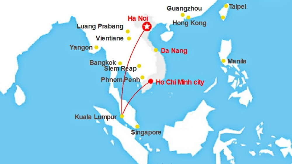 c&aacute;c chuyến bay thẳng từ Việt Nam đến Malaysia