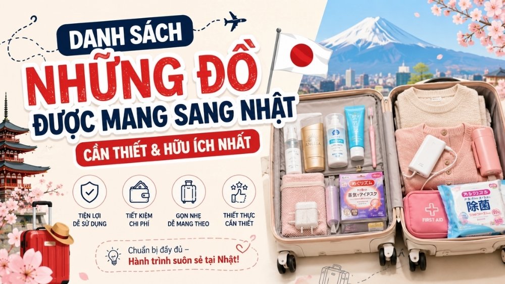 Tổng hợp danh sách những đồ được mang sang Nhật cần biết