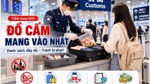 Đồ cấm mang vào Nhật: Danh sách đồ ăn, vật dụng bị cấm 2026