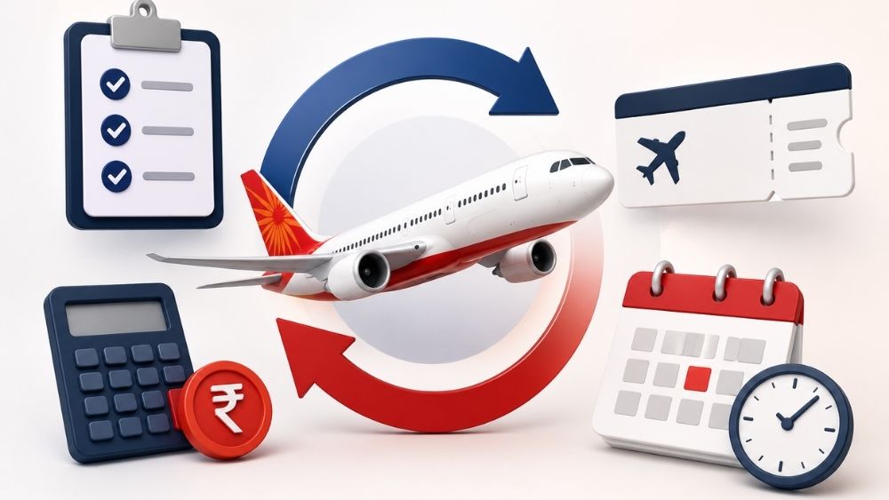 Chi tiết về điều kiện, ph&iacute; v&agrave; thủ tục đổi v&eacute; m&aacute;y bay Air India