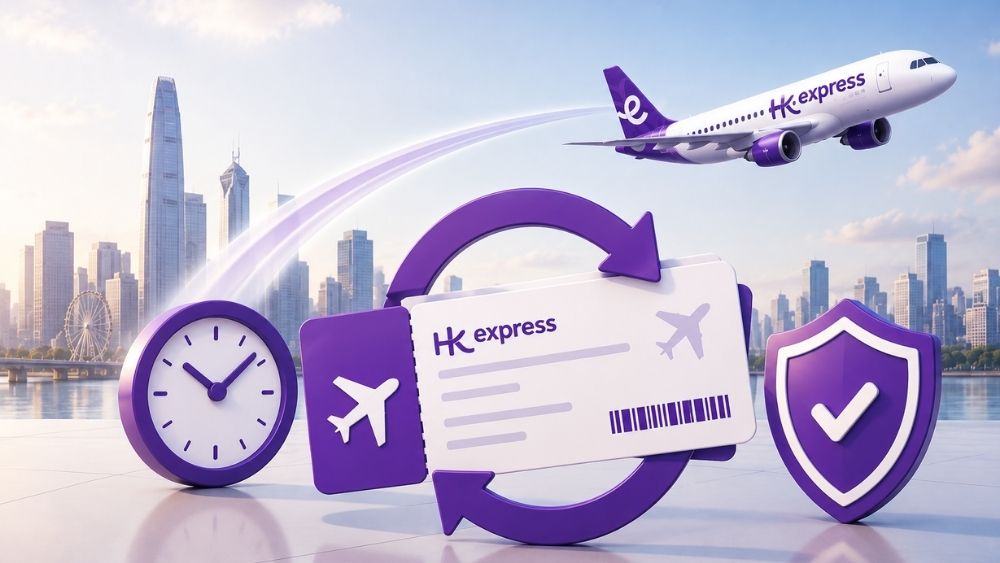Đổi v&eacute; m&aacute;y bay Hong Kong Express Airways nhanh ch&oacute;ng v&agrave; tiết kiệm thời gian
