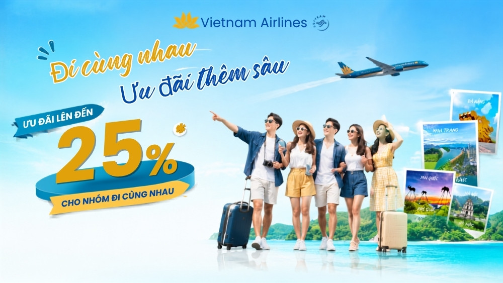 Vietnam Airlines giảm đến 25%