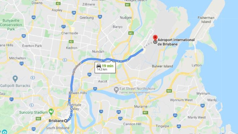 s&acirc;n bay Brisbane ở đ&acirc;u