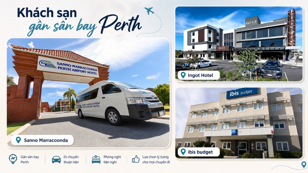 kh&aacute;ch sạn gần s&acirc;n bay Perth