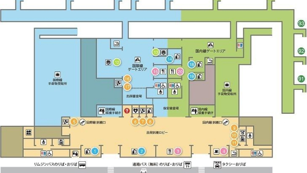Bản đồ tầng nh&agrave; ga s&acirc;n bay Kansai