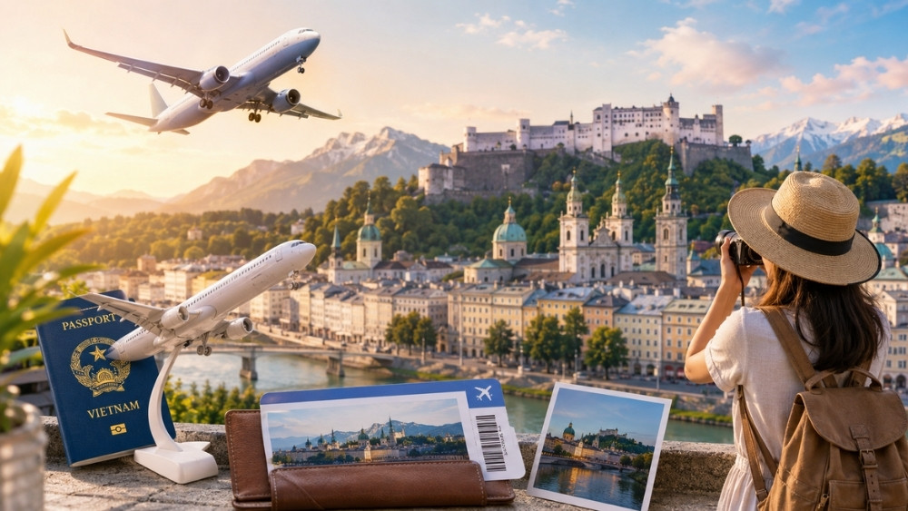 Salzburg từ g&oacute;c nh&igrave;n độc đ&aacute;o của du kh&aacute;ch Việt Nam