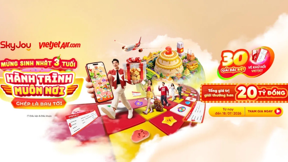 Săn qu&agrave; khủng c&ugrave;ng sinh nhật 3 tuổi SkyJoy