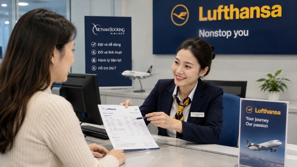 đổi v&eacute; m&aacute;y bay lufthansa
