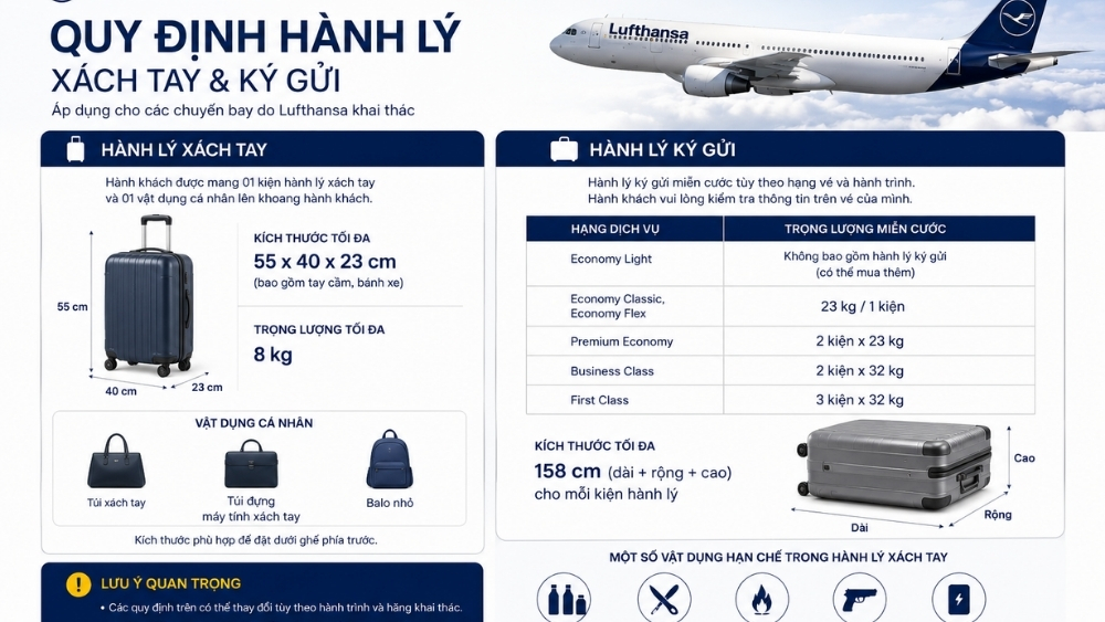 quy định h&agrave;nh l&yacute; lufthansa