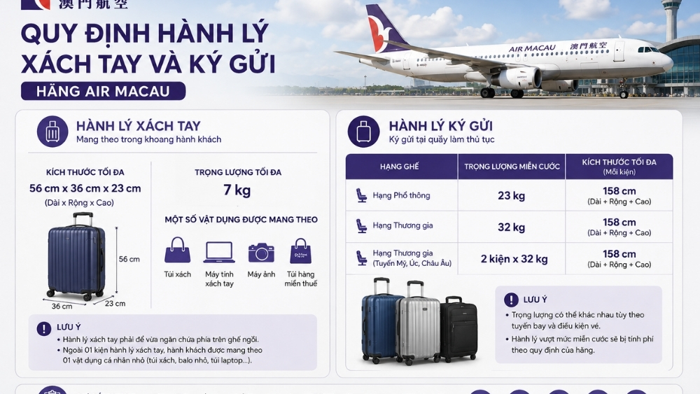 quy dinh hanh ly va chinh sach ve air macau