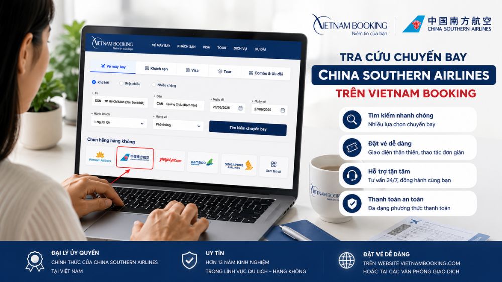 tra cứu v&eacute; China Southern Airlines tr&ecirc;n website Vietnam Booking