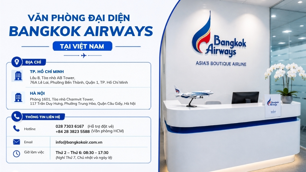 văn ph&ograve;ng đại diện bangkok airways vietnambooking