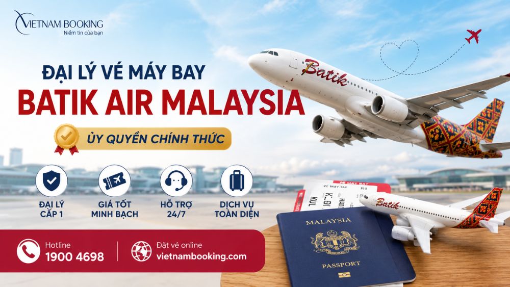 đại l&yacute; v&eacute; m&aacute;y bay Batik Air Malaysia