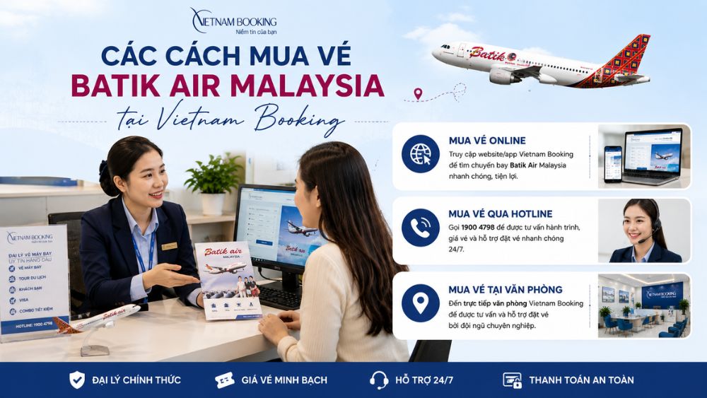 đặt v&eacute; Batik Air Malaysia tại Vietnam Booking