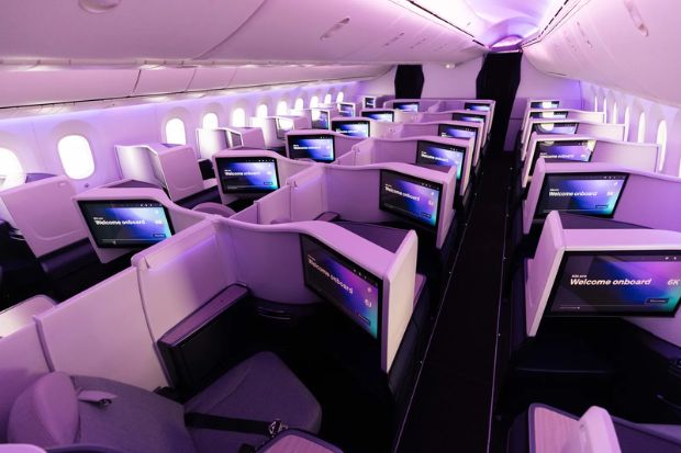 Khoang hạng Thương gia Business Premier và Business Premier Luxe trên Boeing 787-9 Dreamliner của Air New Zealand Khoang hạng Thương gia Business Premier và Business Premier Luxe trên Boeing 787-9 Dreamliner của Air New Zealand