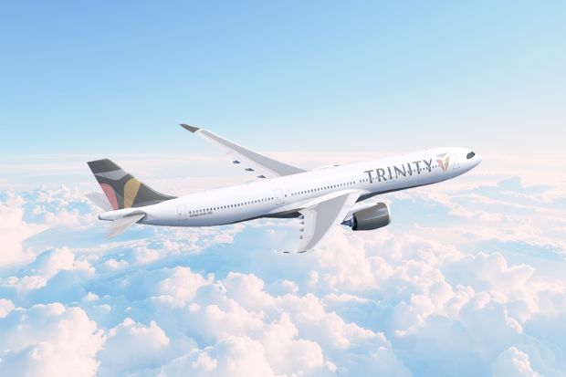 Máy bay mang thương hiệu Trinity Airways, trước đây là T’way Air của Hàn Quốc Máy bay mang thương hiệu Trinity Airways, trước đây là T’way Air của Hàn Quốc