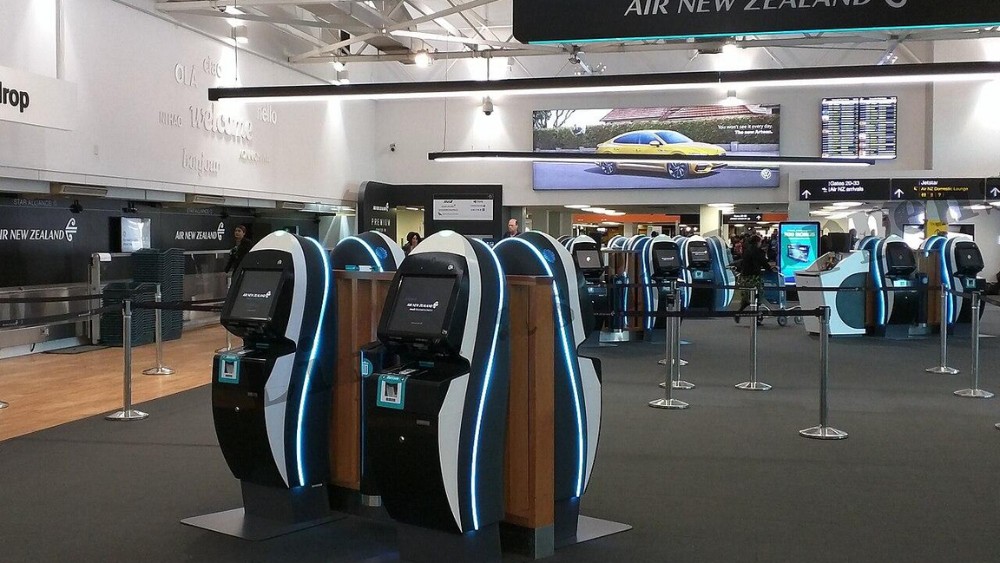 Khu vực quầy check-in tại nh&agrave; ga nội địa s&acirc;n bay Auckland