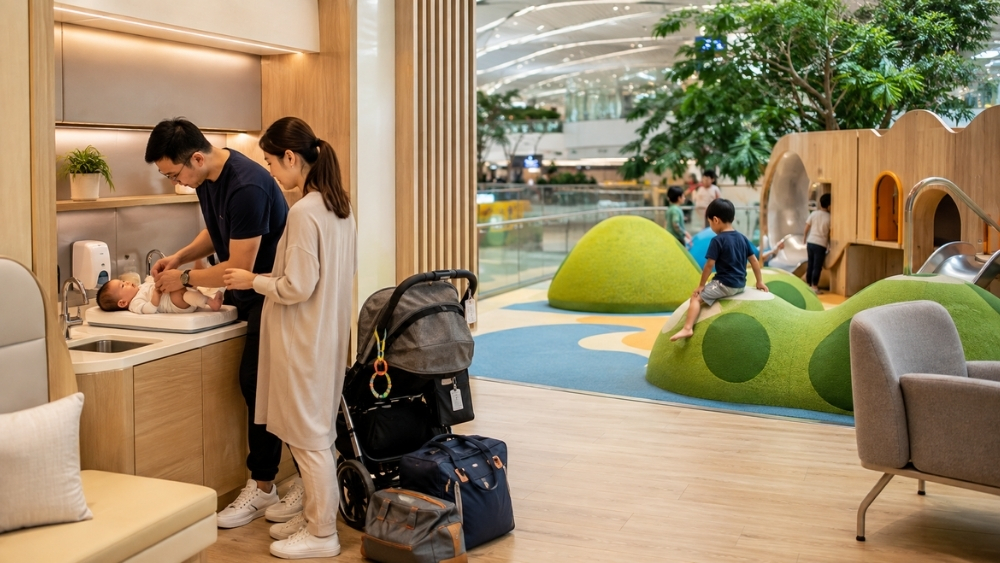 dịch vụ cho trẻ em tại s&acirc;n bay Changi