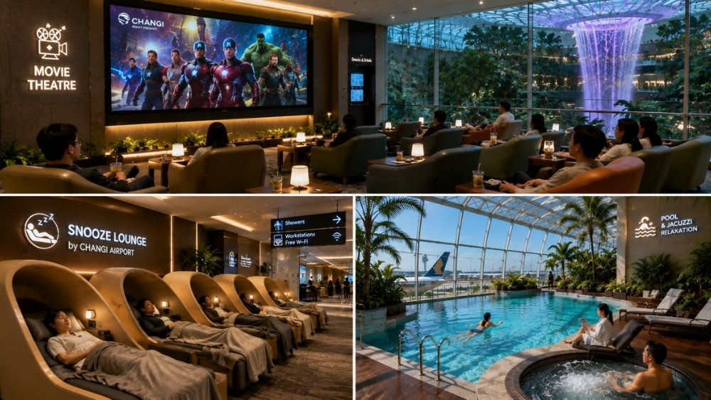 tiện &iacute;ch qu&aacute; cảnh tại s&acirc;n bay Changi