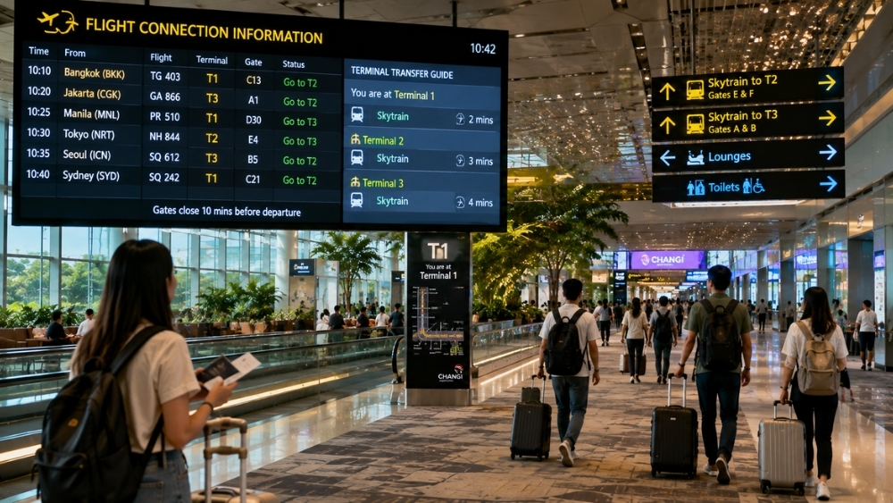 kinh nghiệm qu&aacute; cảnh tại s&acirc;n bay Changi