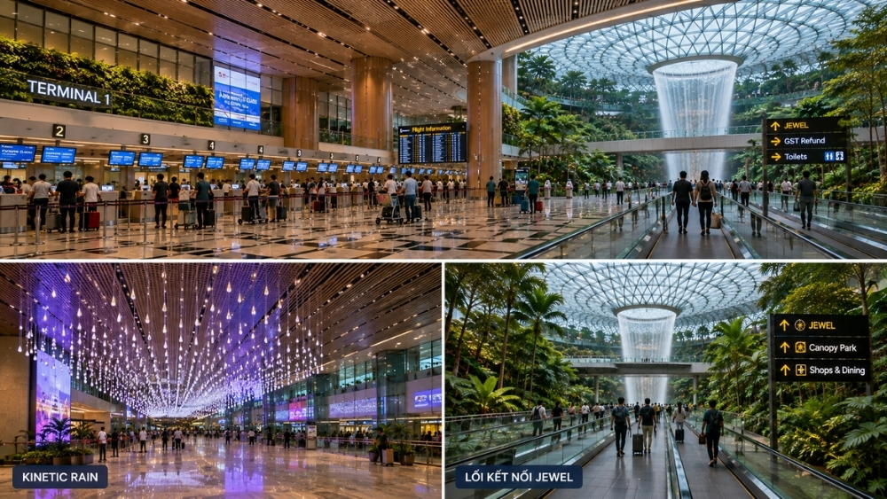 Terminal 1 s&acirc;n bay Changi Singapore