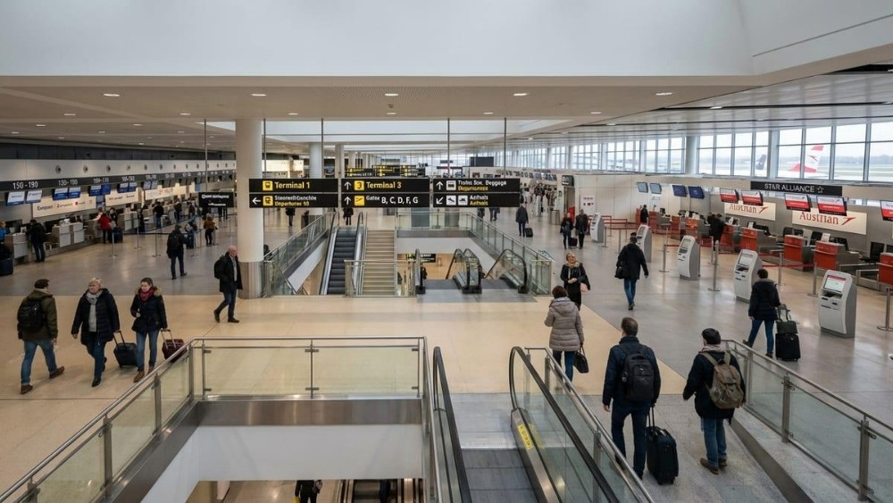 Sơ đồ thiết kế v&agrave; kh&ocirc;ng gian b&ecirc;n trong nh&agrave; ga s&acirc;n bay quốc tế Vienna