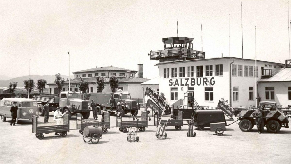 H&igrave;nh ảnh lịch sử v&agrave; qu&aacute; tr&igrave;nh ph&aacute;t triển của s&acirc;n bay Salzburg