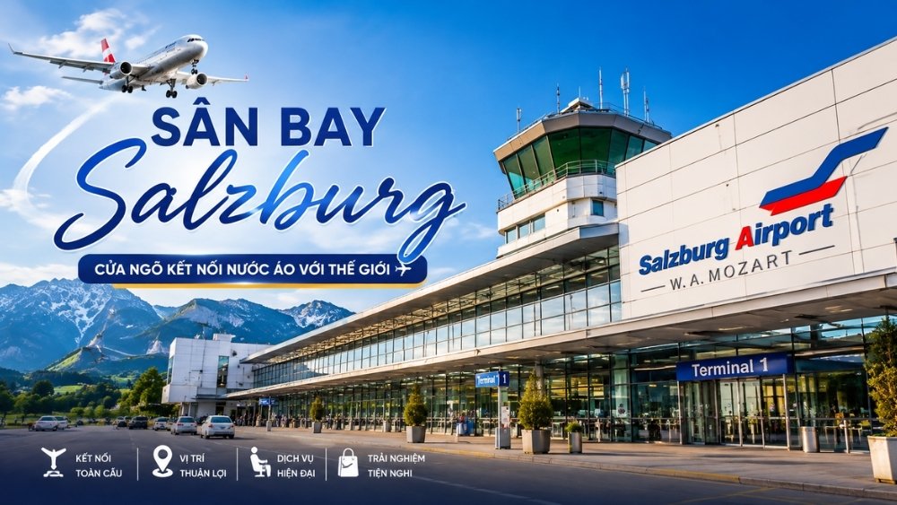 Sân bay Salzburg (SZG): Vị trí, di chuyển & vé máy bay đi Áo